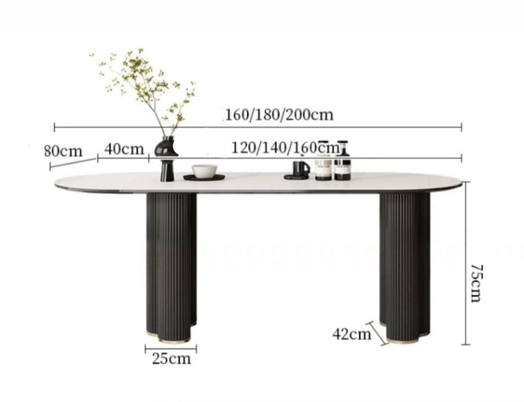 GAMBOA Modern Extendable Sintered Stone Dining Table