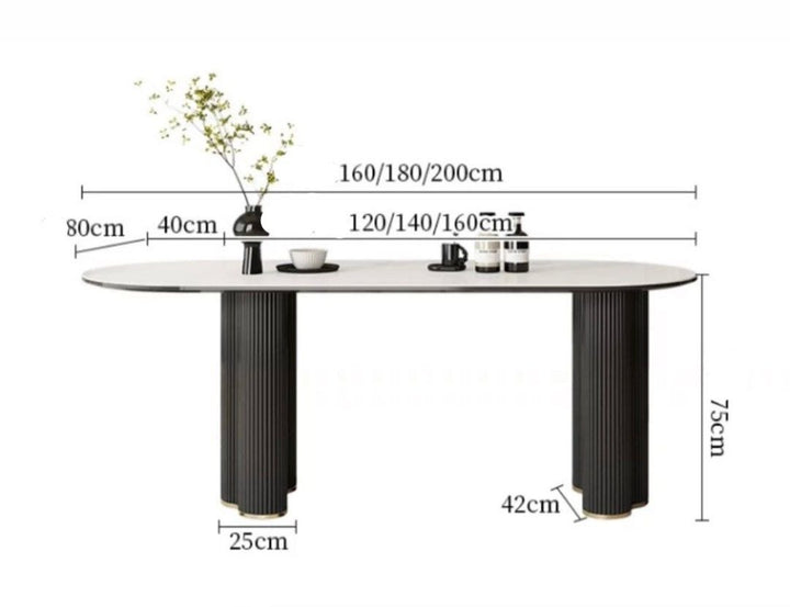 GAMBOA Modern Extendable Sintered Stone Dining Table