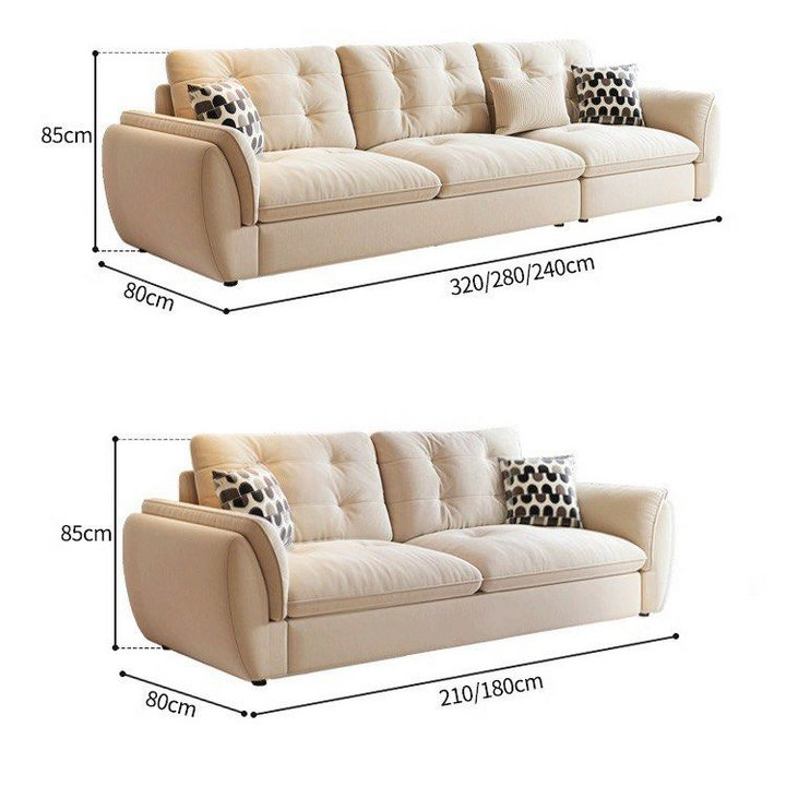 SOLEVA Modern Fabric Sofa