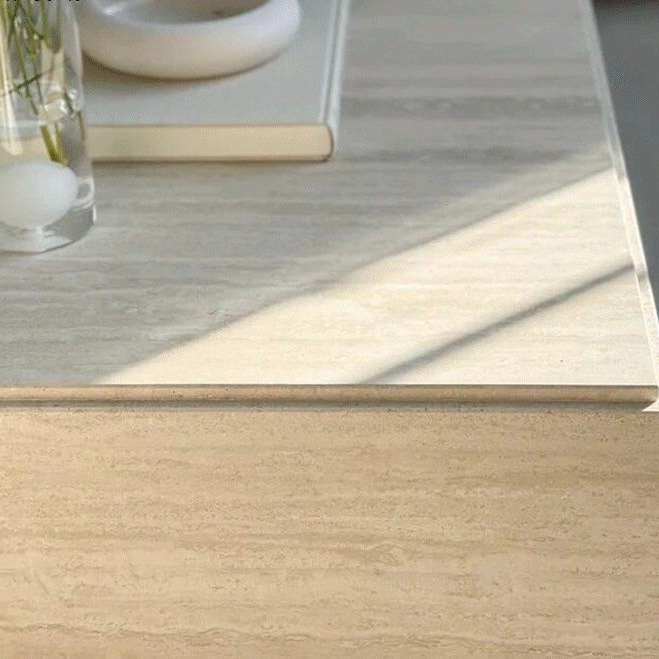 DUNHAM Modern Travertine Coffee Table