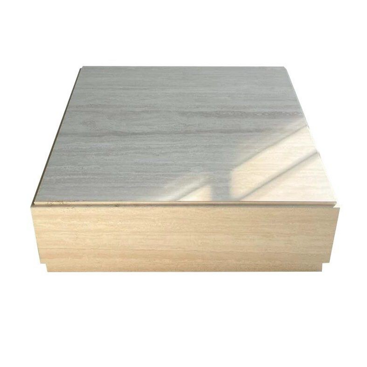 DUNHAM Modern Travertine Coffee Table