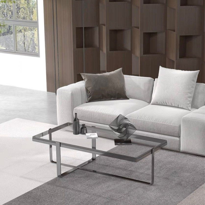 CAMARGO Modern Glass Coffee Table