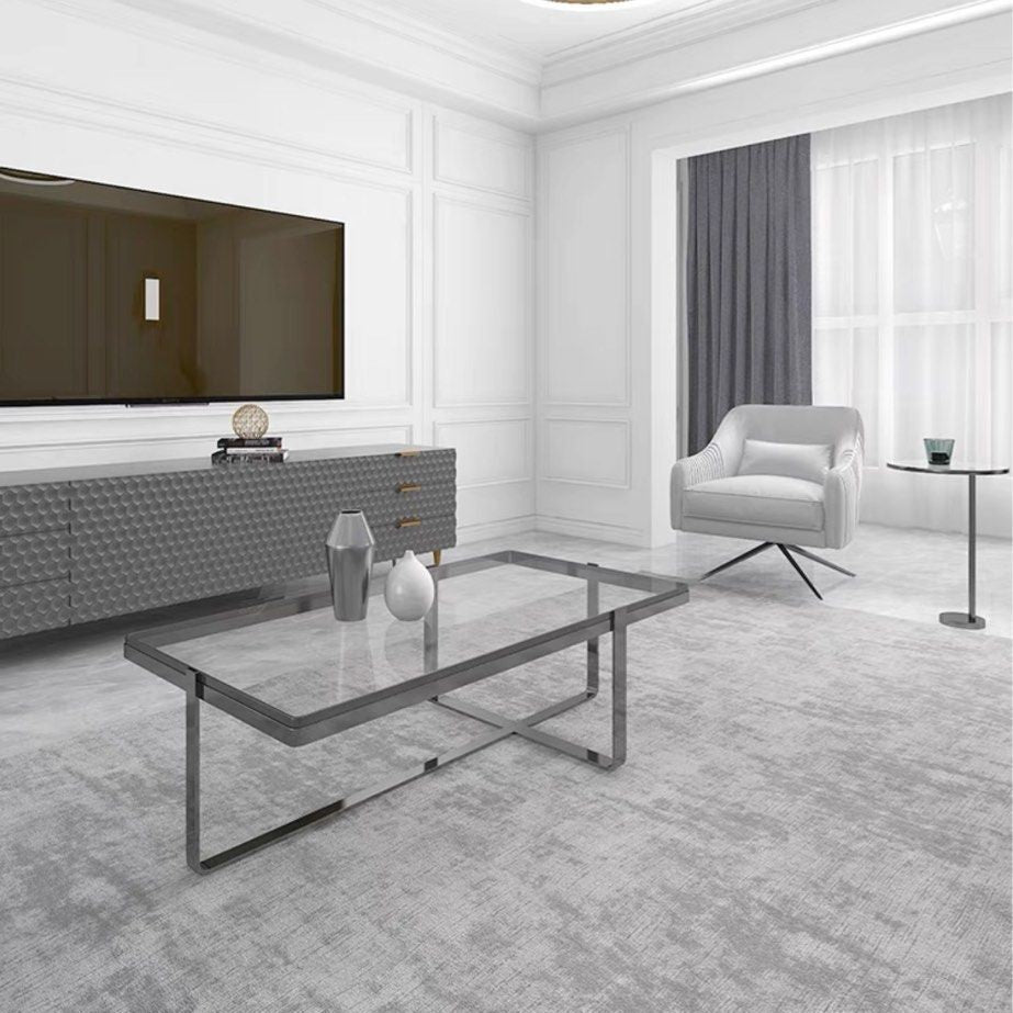 CAMARGO Modern Glass Coffee Table