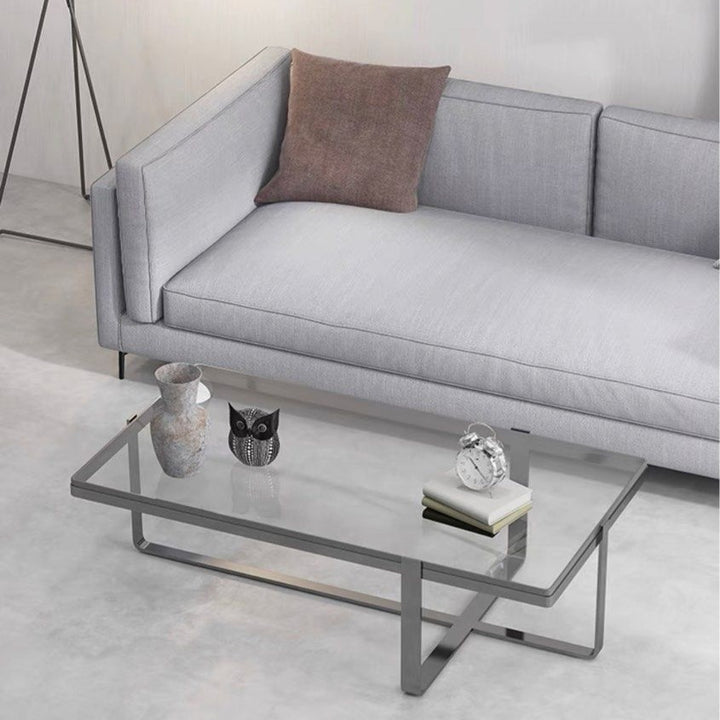 CAMARGO Modern Glass Coffee Table