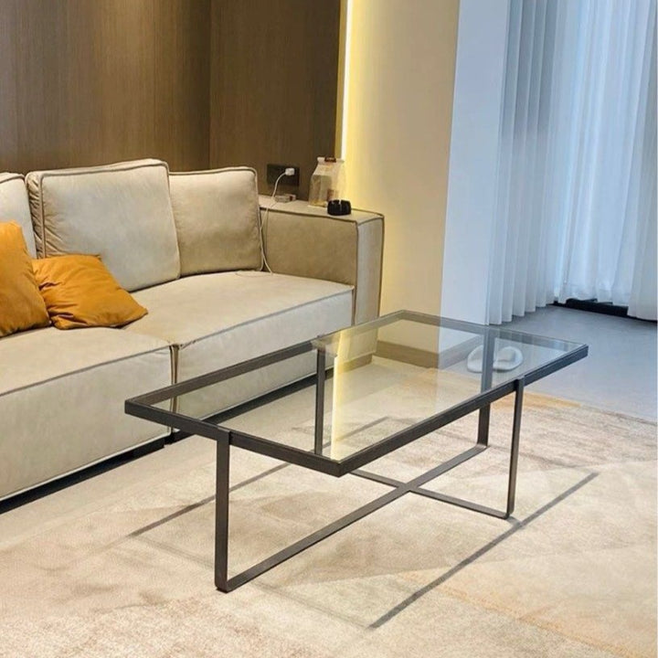 CAMARGO Modern Glass Coffee Table