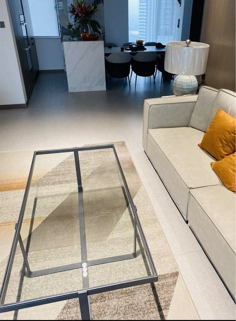 CAMARGO Modern Glass Coffee Table
