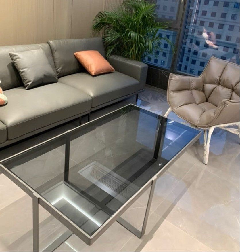 CAMARGO Modern Glass Coffee Table