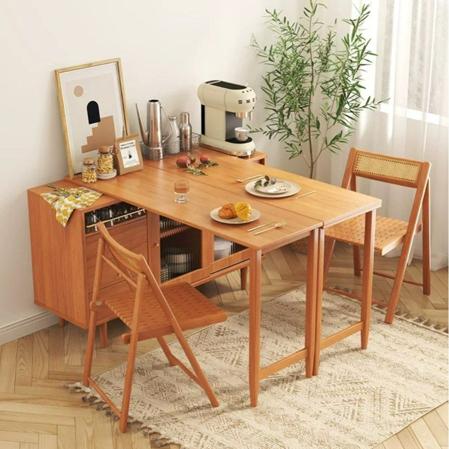 YAMAGUCHI Japandi Solid Wood Dining Table Cabinet