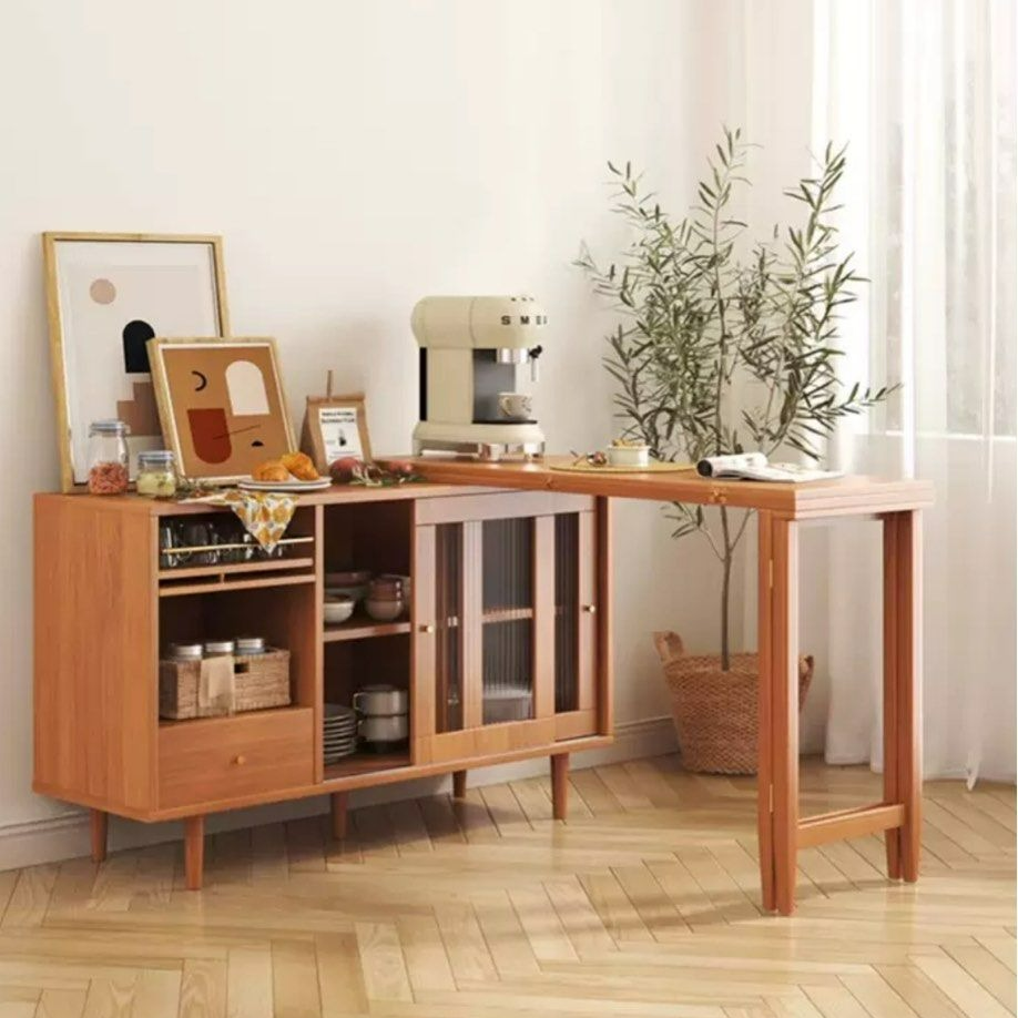 YAMAGUCHI Japandi Solid Wood Dining Table Cabinet