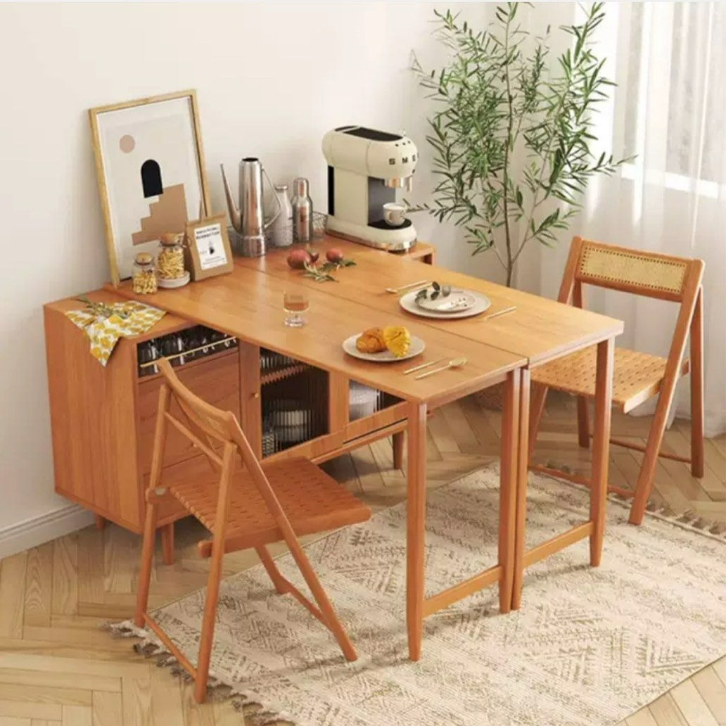 YAMAGUCHI Japandi Solid Wood Dining Table Cabinet