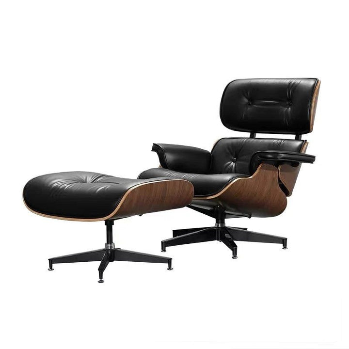 COLTON Leather Lounge Chair with Ottoman