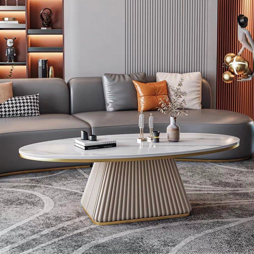 DENA Sintered Stone Oval Coffee Table