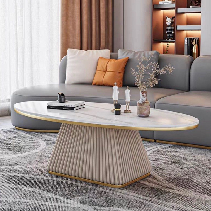 DENA Sintered Stone Oval Coffee Table