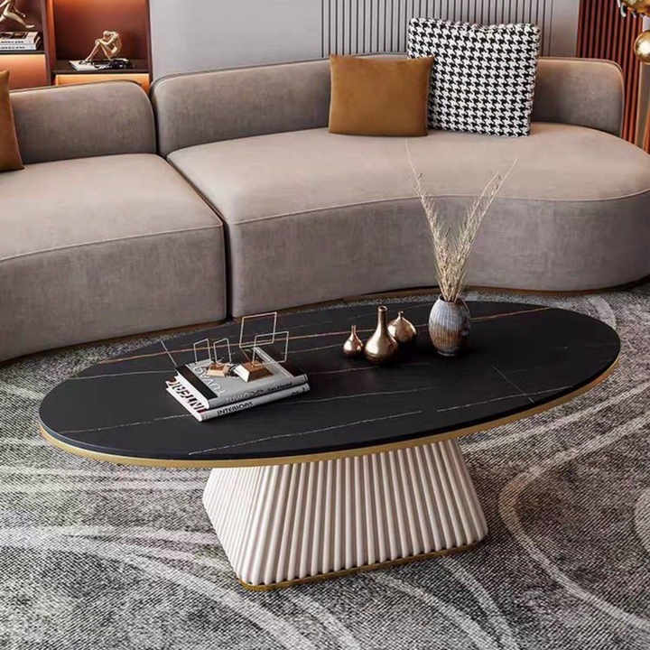 DENA Sintered Stone Oval Coffee Table