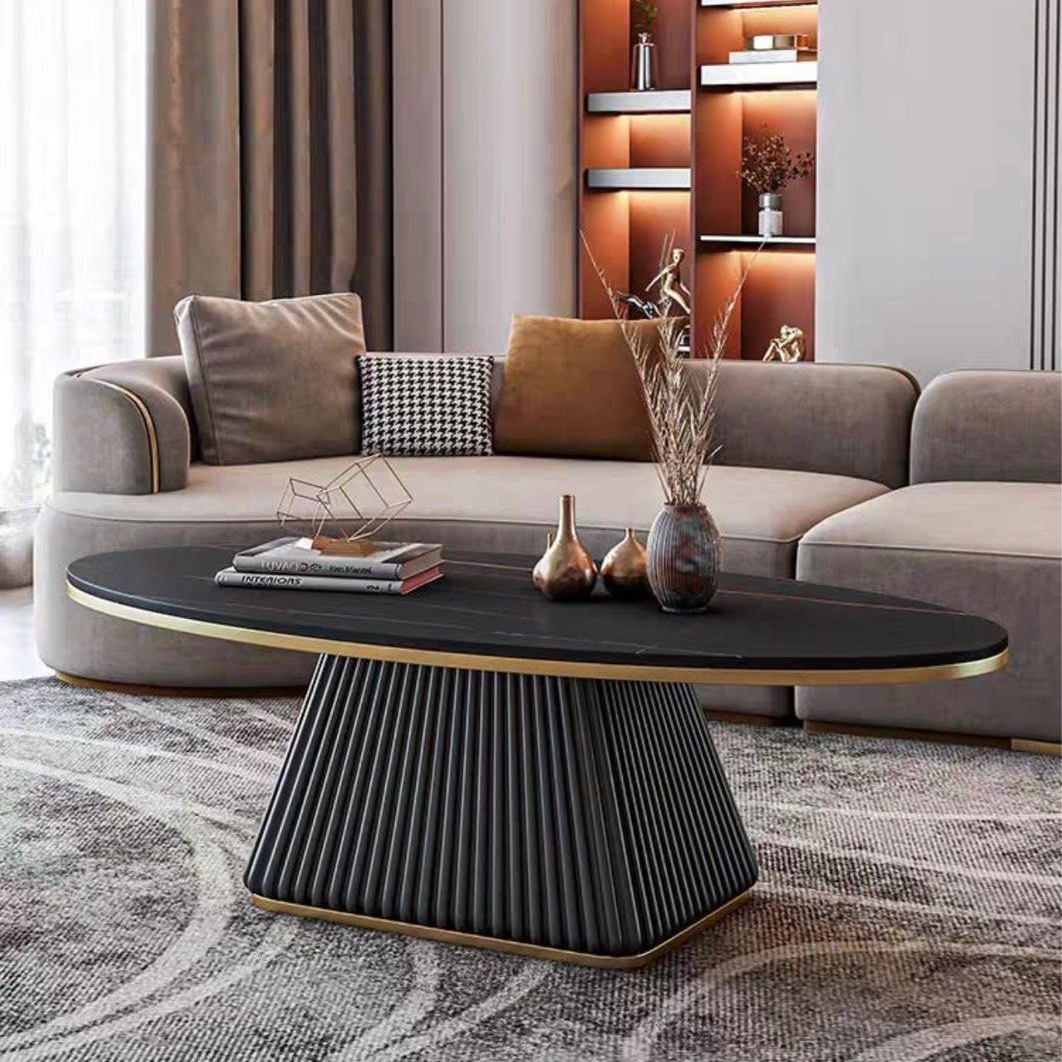 DENA Sintered Stone Oval Coffee Table