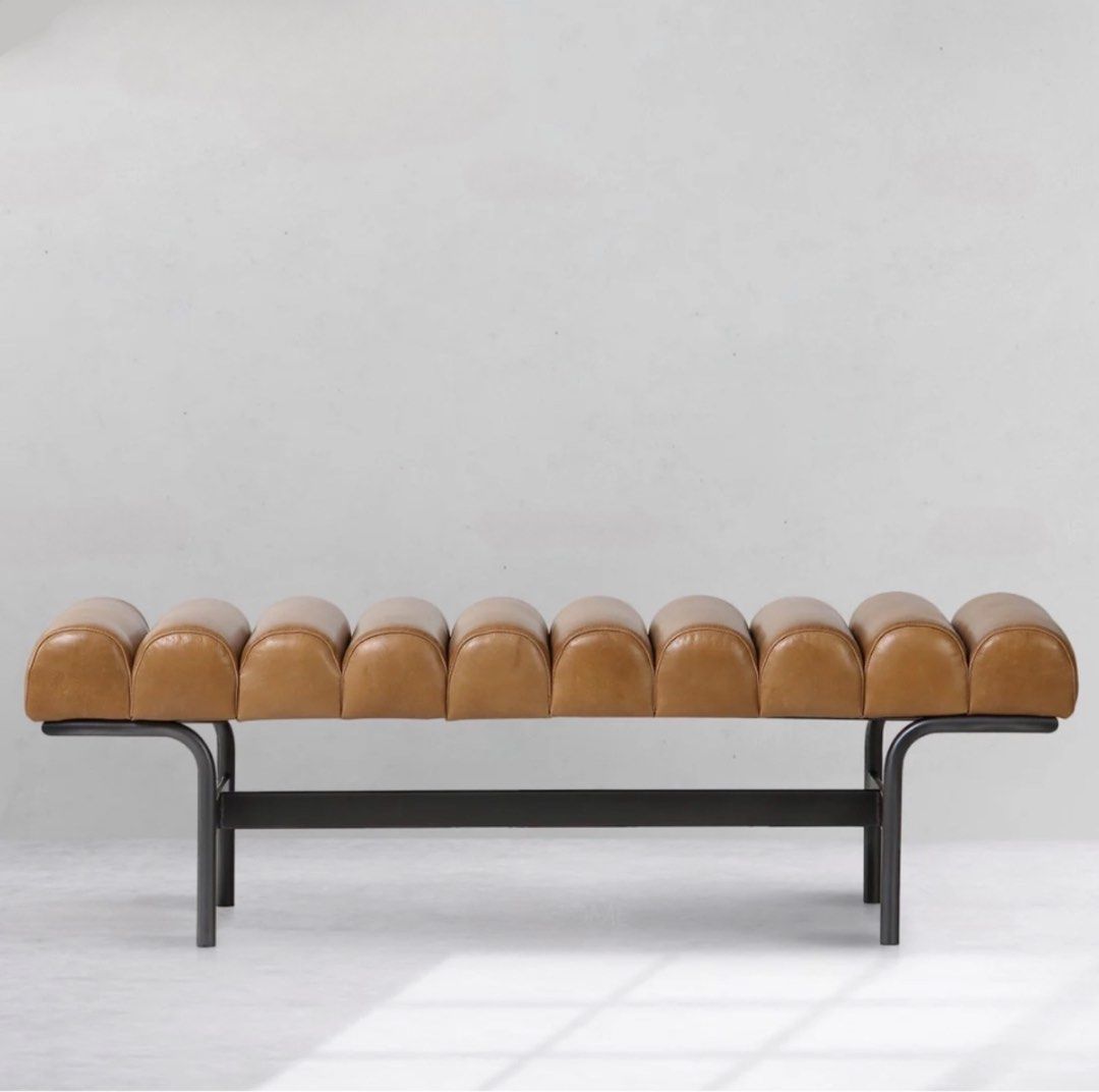 DARIUS Modern Genuine Leather Bench