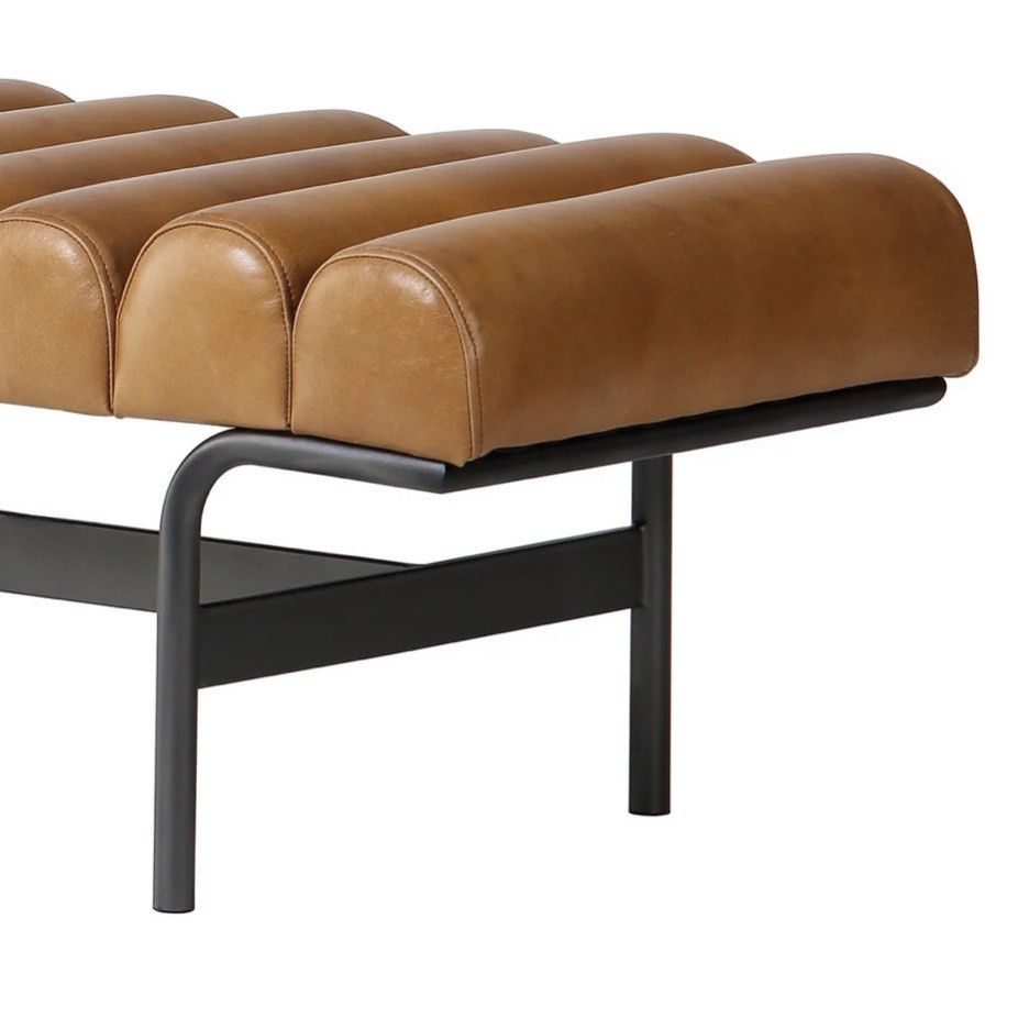DARIUS Modern Genuine Leather Bench