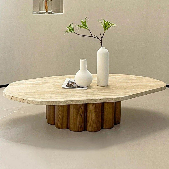 HASOS Modern Travertine Coffee Table