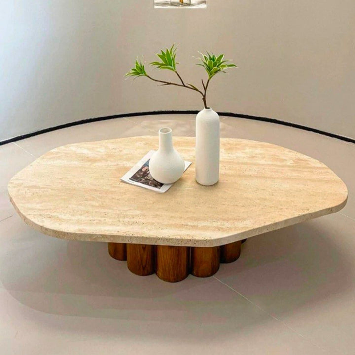 HASOS Modern Travertine Coffee Table