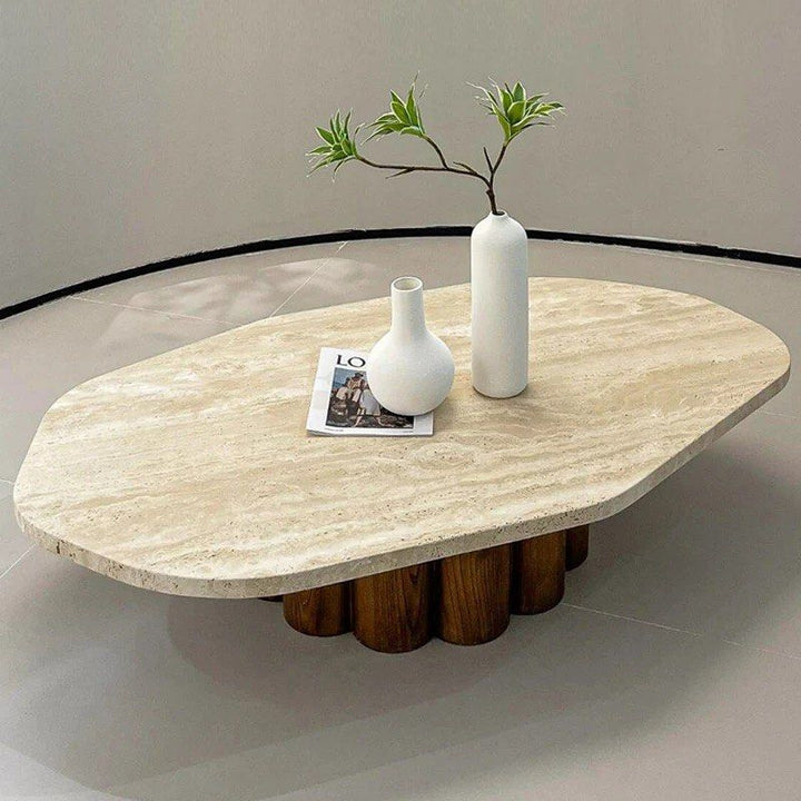 HASOS Modern Travertine Coffee Table