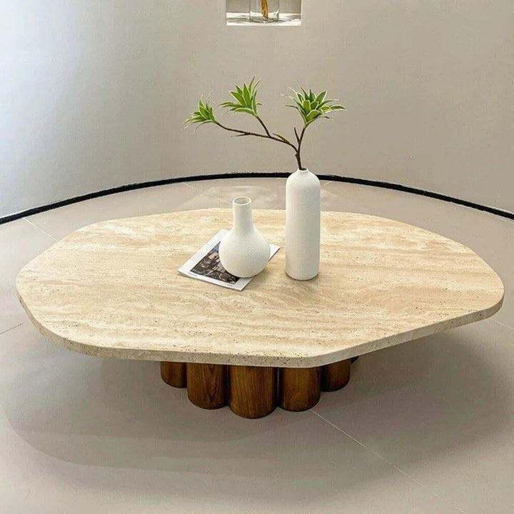 HASOS Modern Travertine Coffee Table