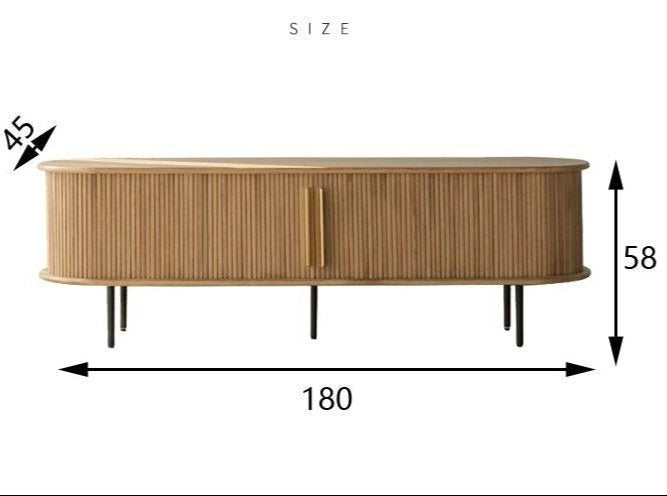 DARREK Rustic Solid Wood TV Console