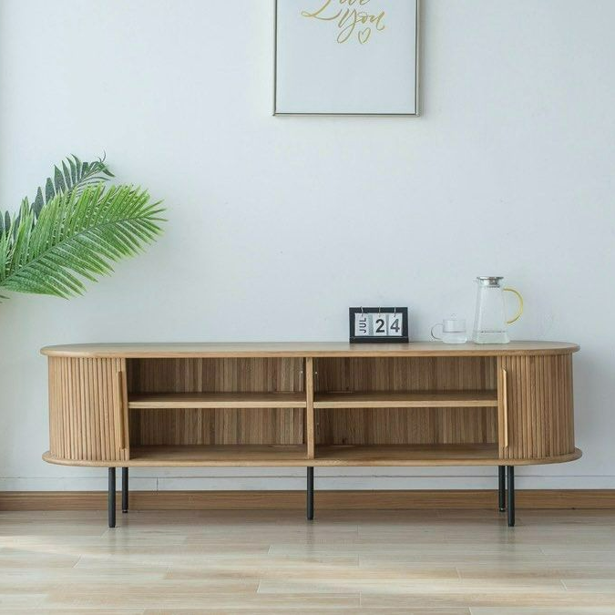 DARREK Rustic Solid Wood TV Console