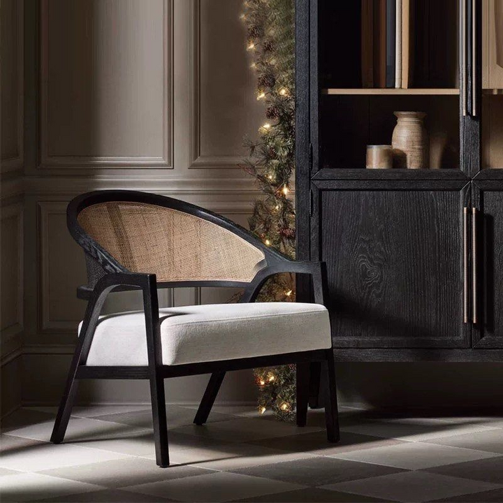 SIENNA Rustic Solid Wood Lounge Chair