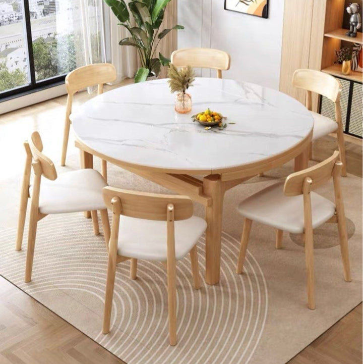 CARMONA Modern Extendable Round Dining Table