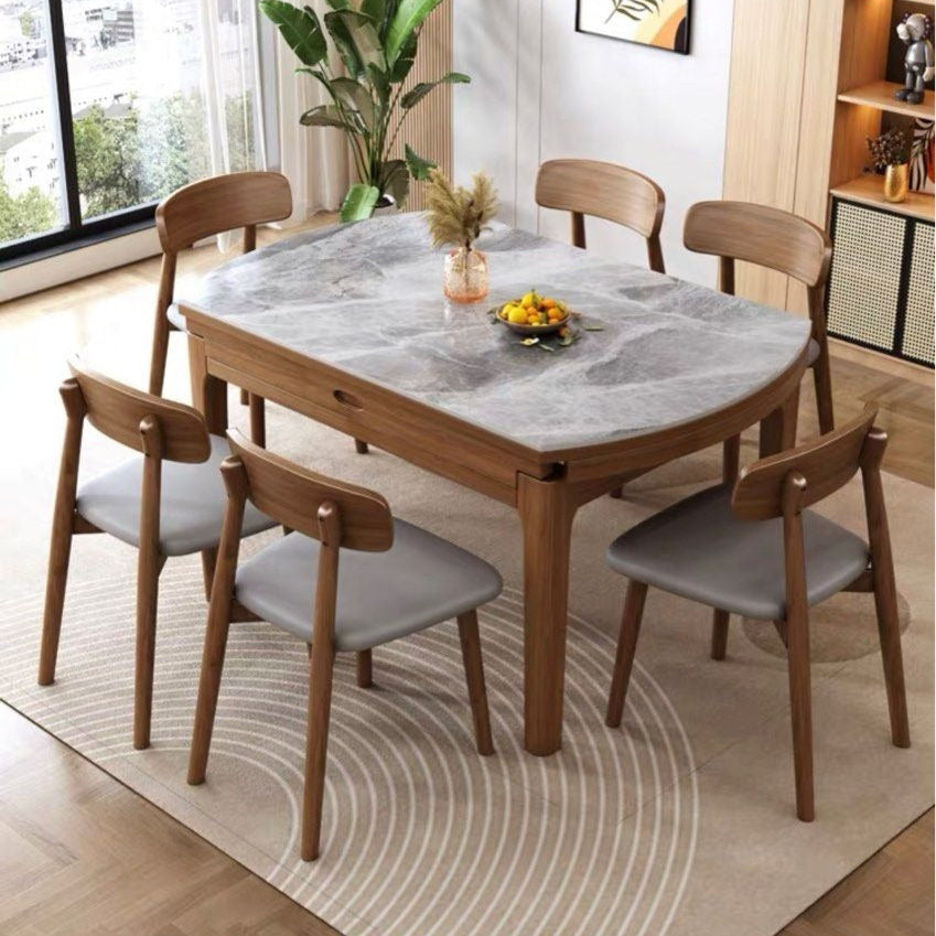CARMONA Modern Extendable Round Dining Table