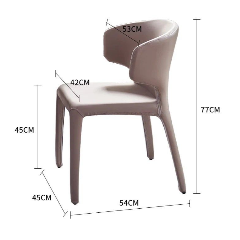 BLEEZ Italian Leather Dining Chair