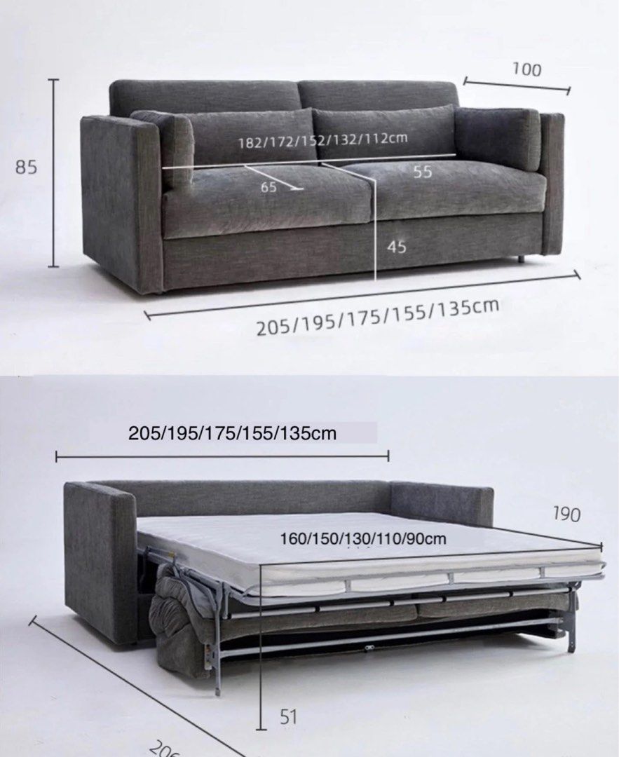 COVENTA Foldable Velvet Sofa Bed