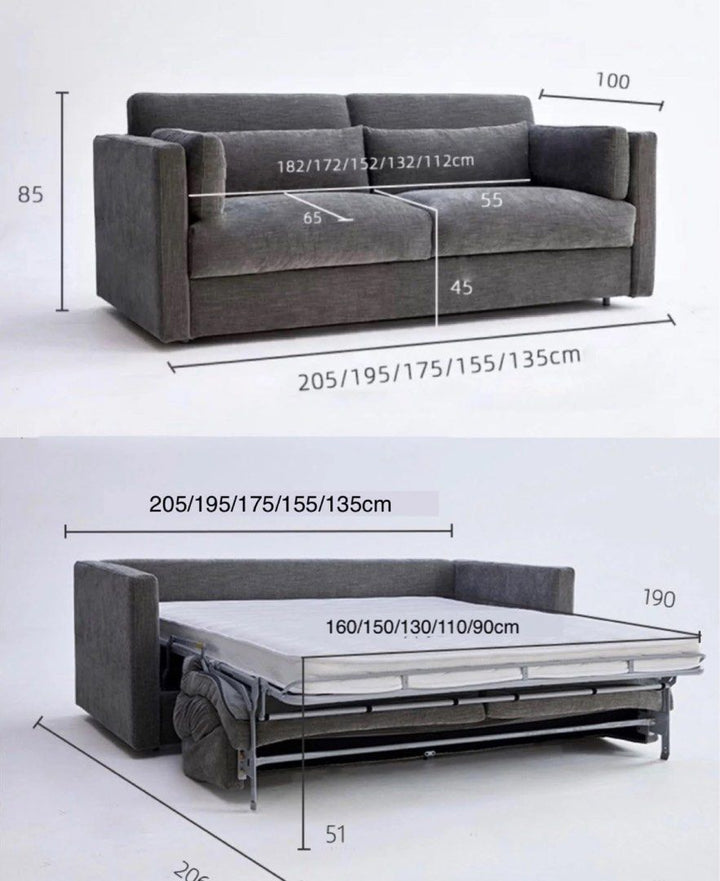 COVENTA Foldable Velvet Sofa Bed