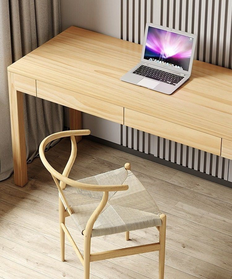 STASIOS Scandinavian Solid Wood Study Table