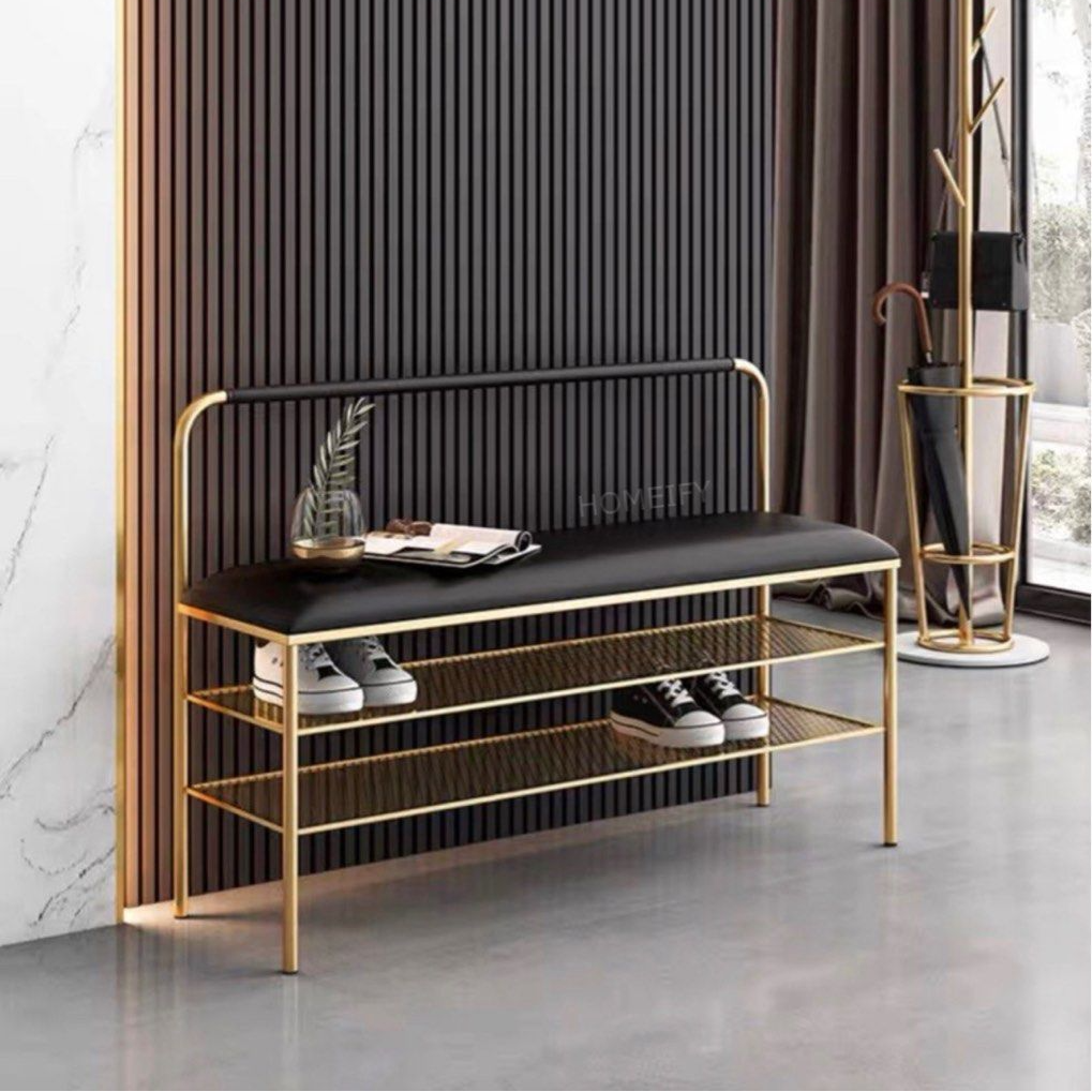 CASIMIR Modern Leather Bench