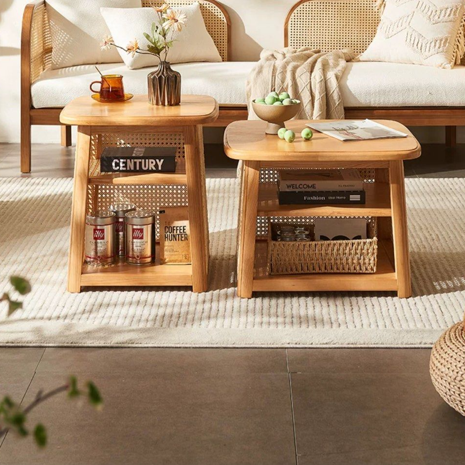 COUTURE Vintage Rattan Coffee Table