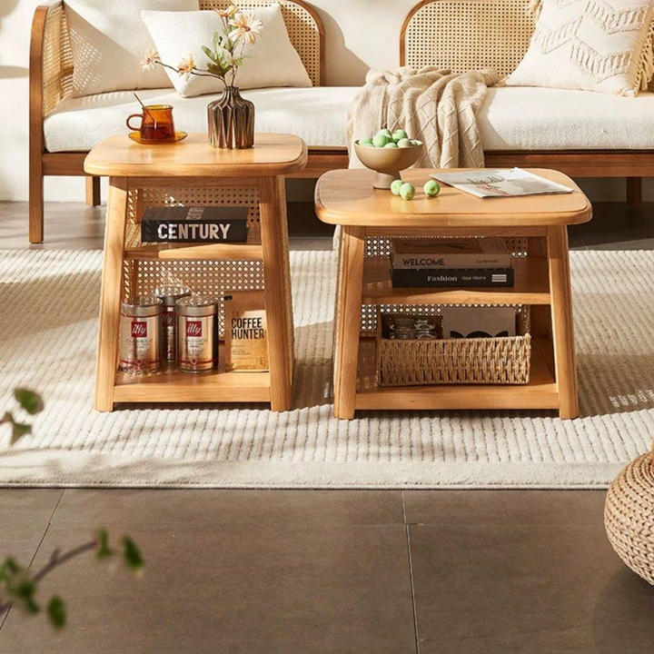 COUTURE Vintage Rattan Coffee Table