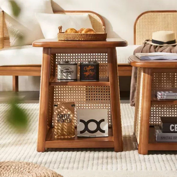 COUTURE Vintage Rattan Coffee Table