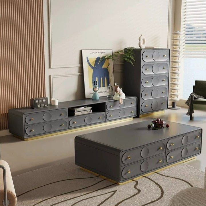 SIVAN Modern TV Console & Coffee Table