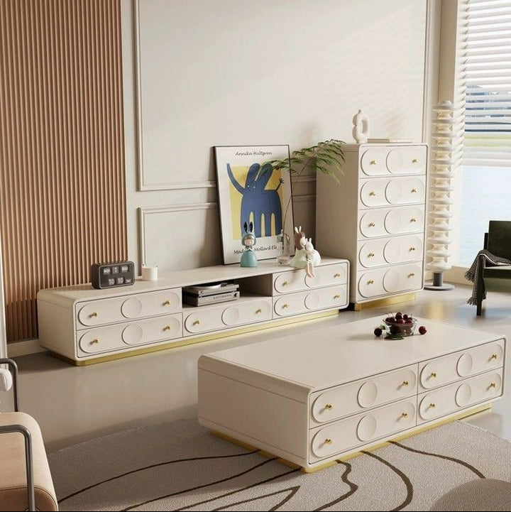 SIVAN Modern TV Console & Coffee Table