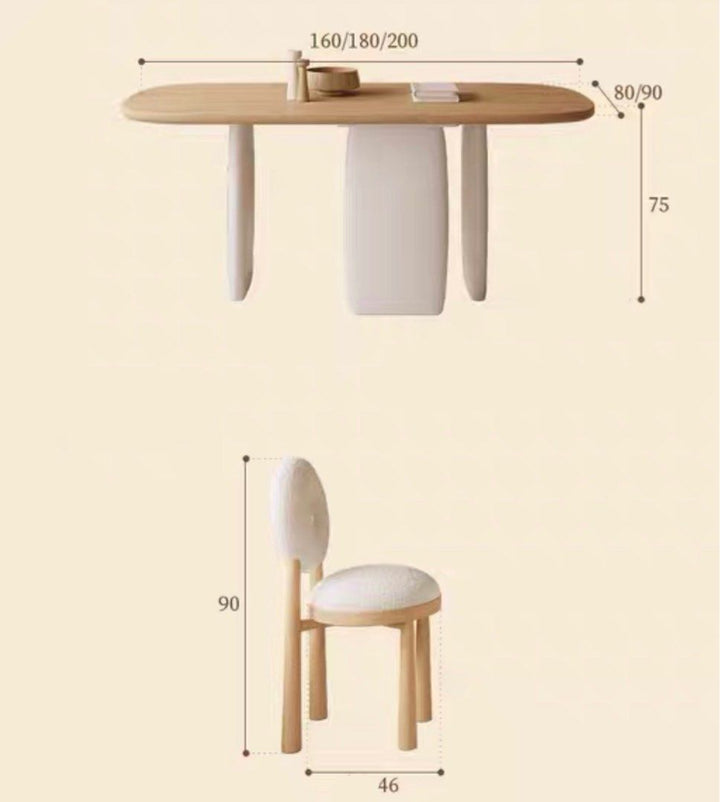CALLIOPE Japandi Solid Wood Dining Table
