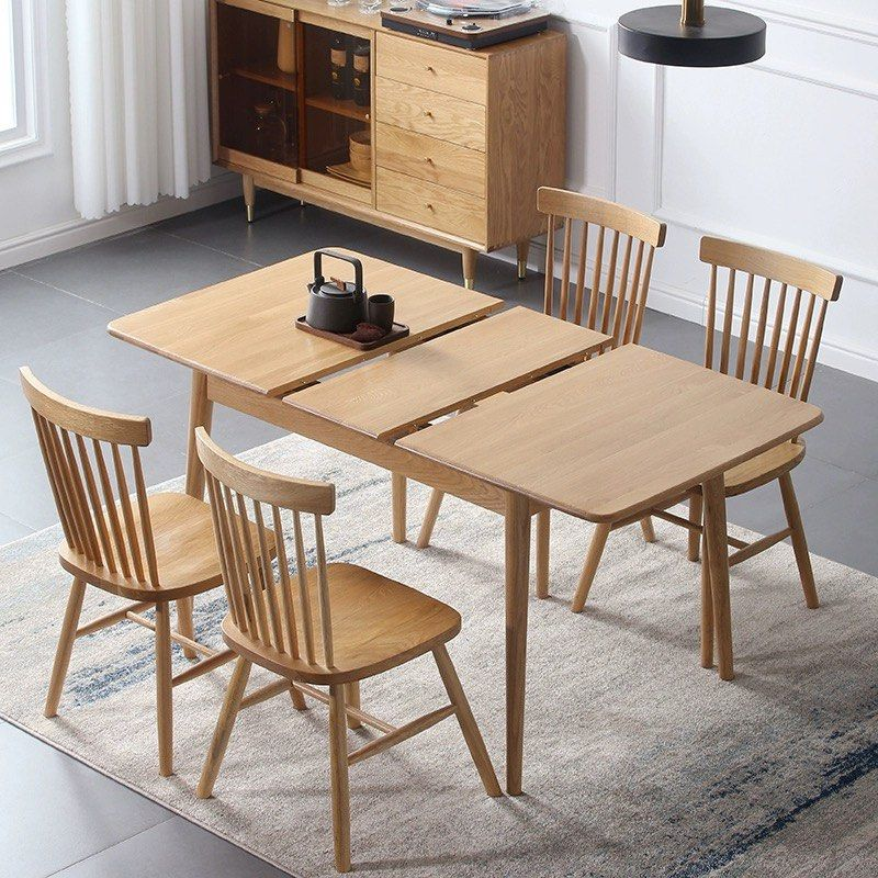 FINLEY Japandi Solid Wood Extendable Dining Table