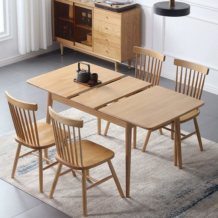 FINLEY Japandi Solid Wood Extendable Dining Table