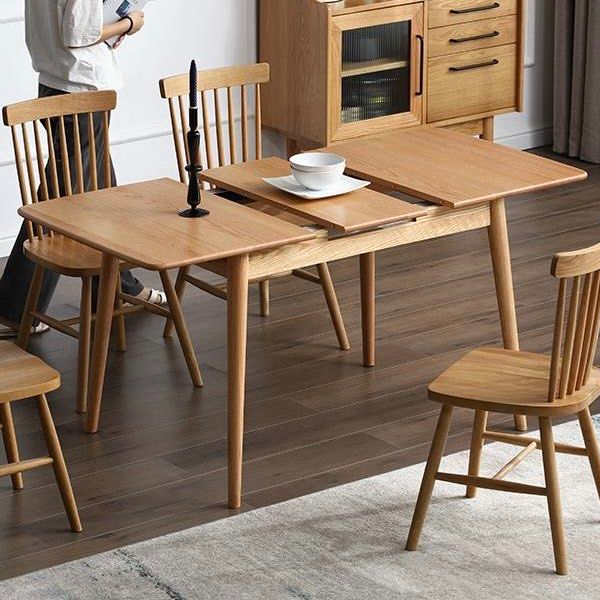 FINLEY Japandi Solid Wood Extendable Dining Table