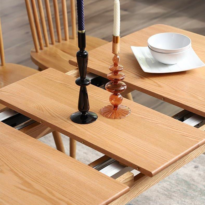 FINLEY Japandi Solid Wood Extendable Dining Table