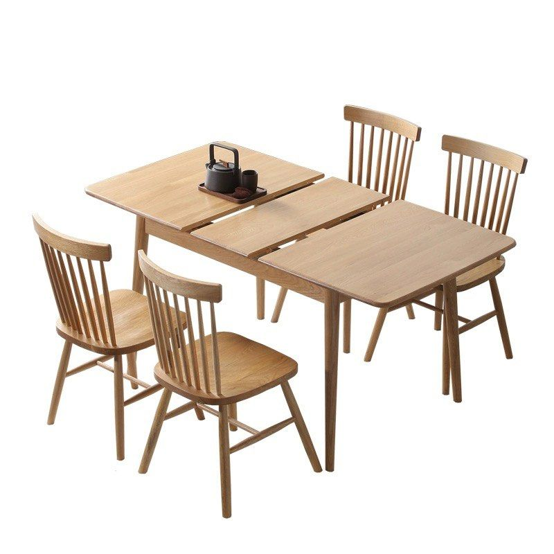 FINLEY Japandi Solid Wood Extendable Dining Table
