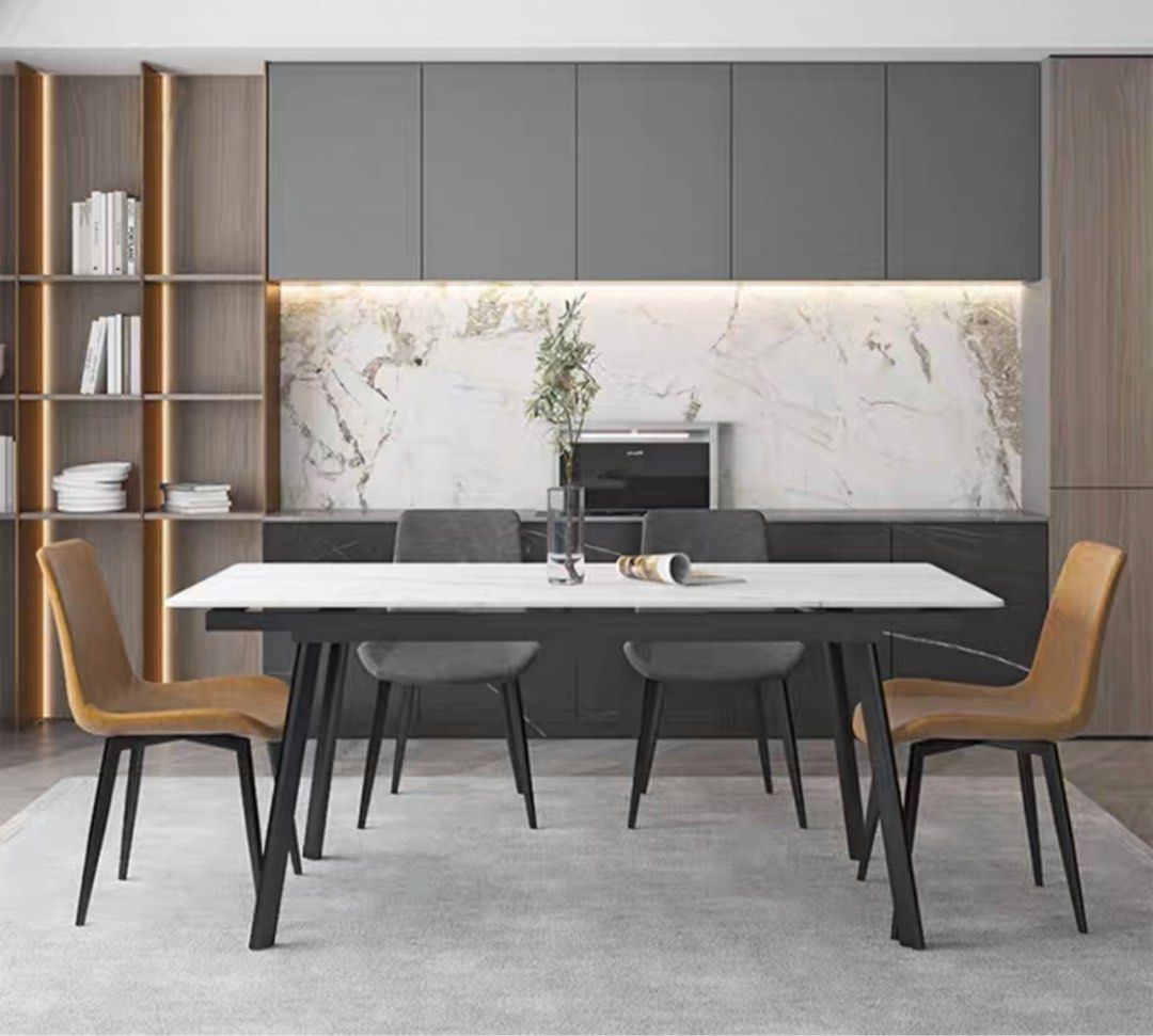WALTE Modern Extendable Sintered Stone Dining Table