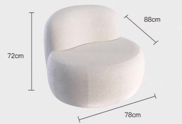 SOLANOIR Modern Curved Boucle Sofa