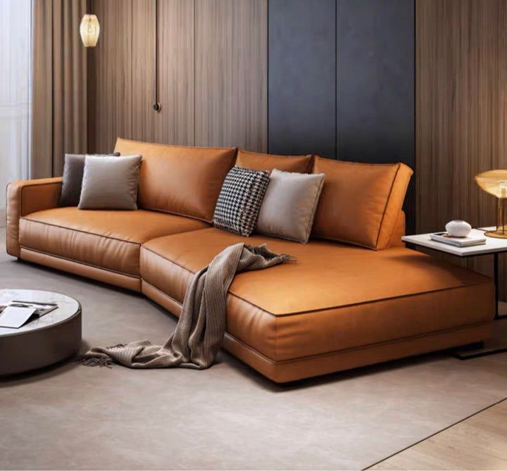 SORVALIS Modern Leather Sofa