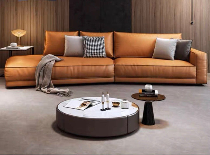 SORVALIS Modern Leather Sofa